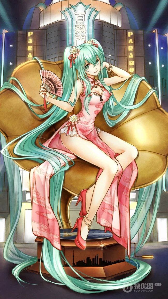 日漫风格的大眼汉服动漫少女