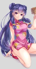 日漫风格的大眼汉服动漫少女