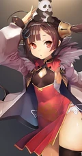 日漫风格的大眼汉服动漫少女