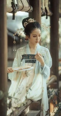 汉服古风小姐姐手打油纸伞唯美写真手机壁纸