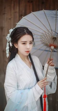 汉服古风小姐姐手打油纸伞唯美写真手机壁纸