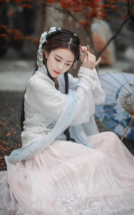 汉服古风小姐姐手打油纸伞唯美写真手机壁纸