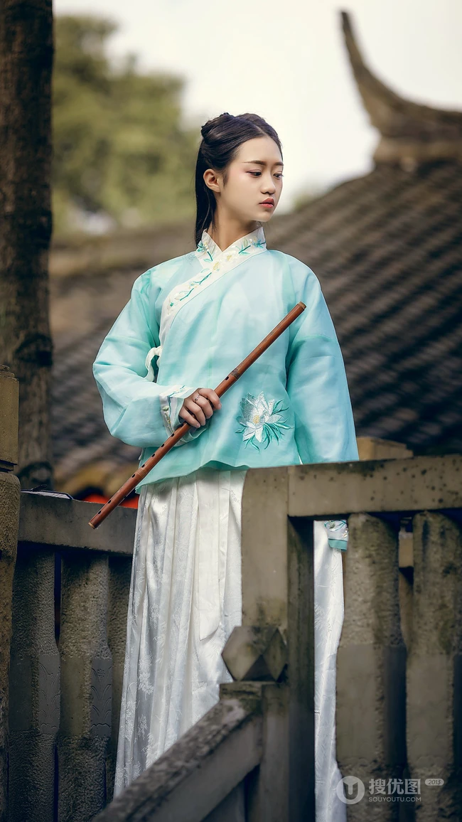 汉服古风小姐姐手打油纸伞唯美写真手机壁纸
