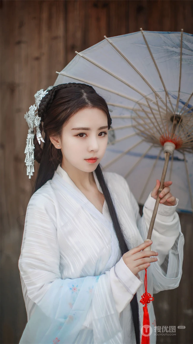 汉服古风小姐姐手打油纸伞唯美写真手机壁纸
