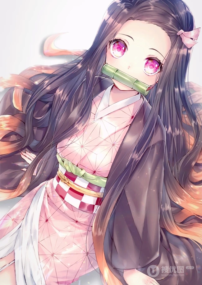 动漫《鬼灭之刃》女主角灶门祢豆子图片
