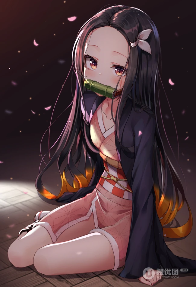 动漫《鬼灭之刃》女主角灶门祢豆子图片