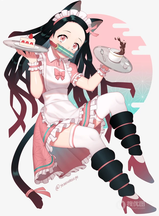 动漫《鬼灭之刃》女主角灶门祢豆子图片
