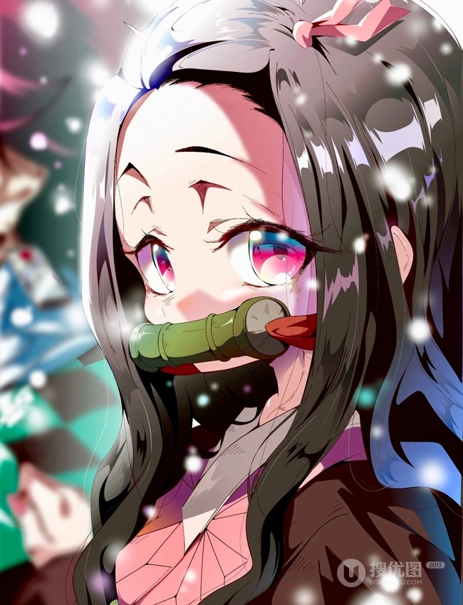 动漫《鬼灭之刃》女主角灶门祢豆子图片