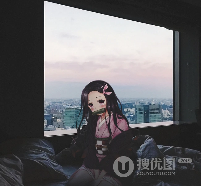 动漫《鬼灭之刃》女主角灶门祢豆子图片