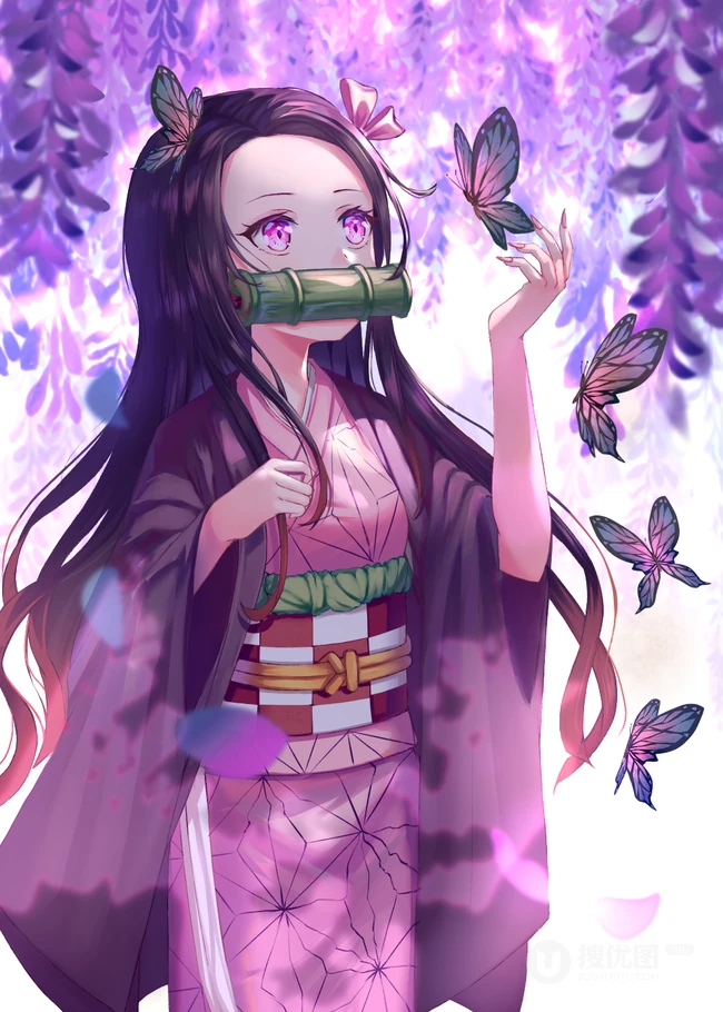 动漫《鬼灭之刃》女主角灶门祢豆子图片