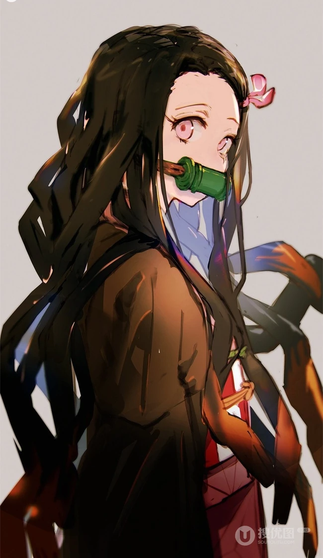 动漫《鬼灭之刃》女主角灶门祢豆子图片
