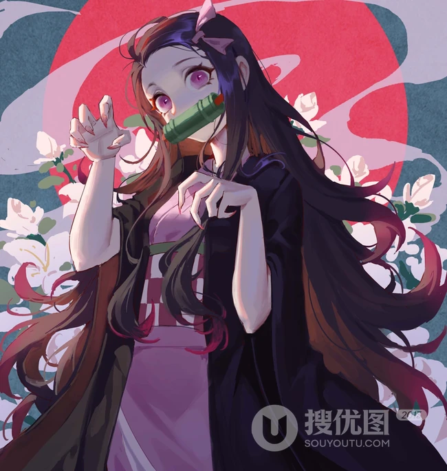 动漫《鬼灭之刃》女主角灶门祢豆子图片