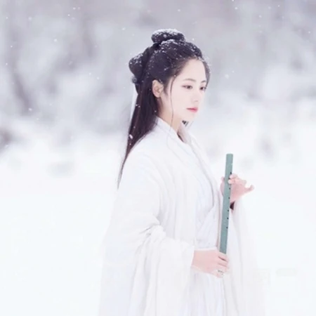 2020绝美古风雪景下的小姐姐，柔美绝伦头像
