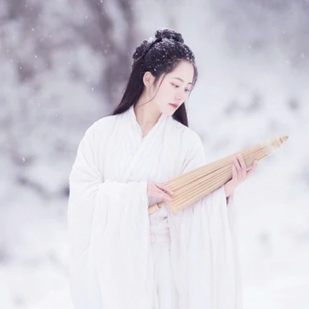2020绝美古风雪景下的小姐姐，柔美绝伦头像
