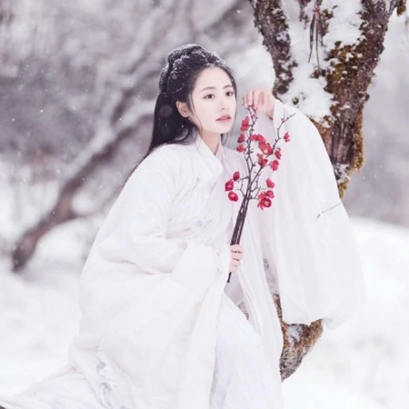 2020绝美古风雪景下的小姐姐，柔美绝伦头像