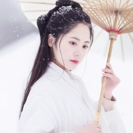 2020绝美古风雪景下的小姐姐，柔美绝伦头像
