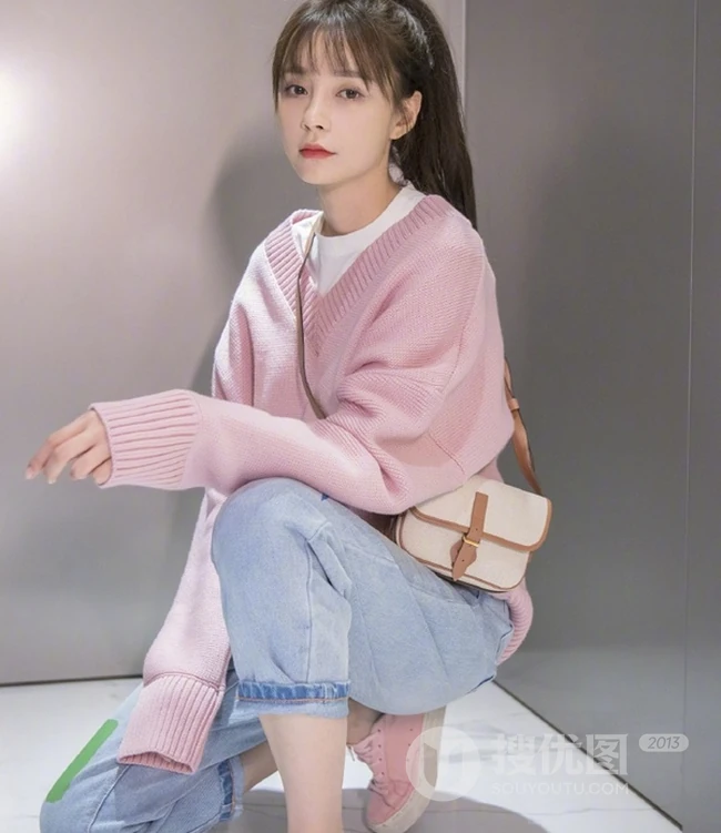 沈梦辰休闲穿搭风格魅力写真图片