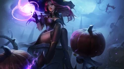 万圣节的动漫暗黑魔法女巫壁纸图片