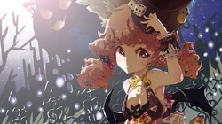 万圣节风格的魔法动漫女孩插画壁纸下载