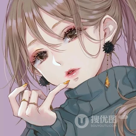 线条手绘，动漫男女插画类的头像图片