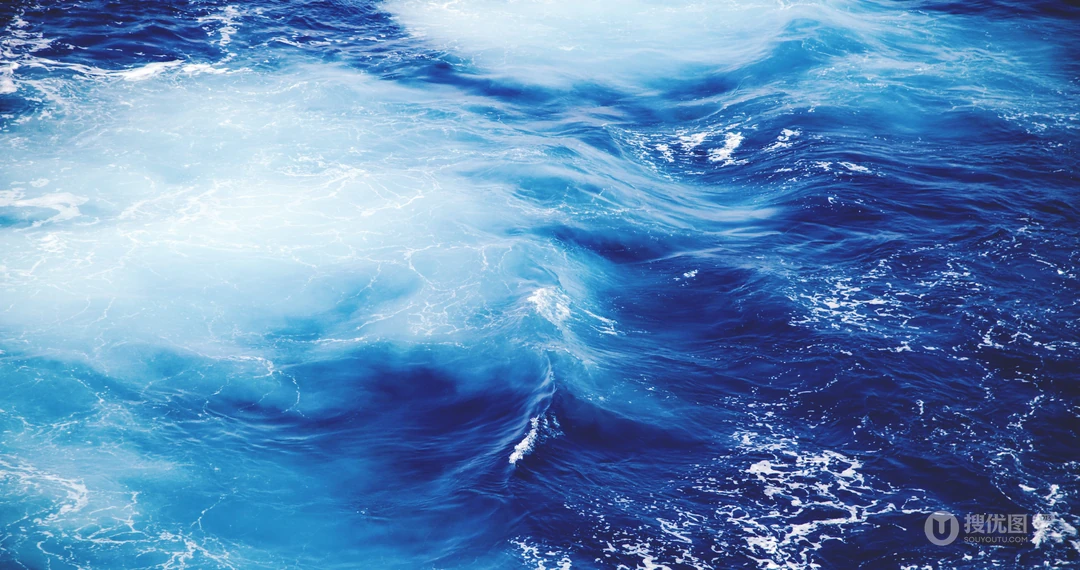 水天一色的大海，海水的唯美壁纸图片