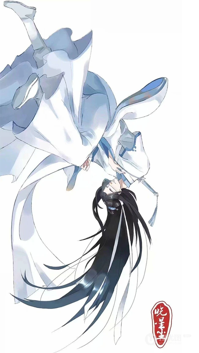 长发飘飘非常有创意的《魔道祖师》人物壁纸