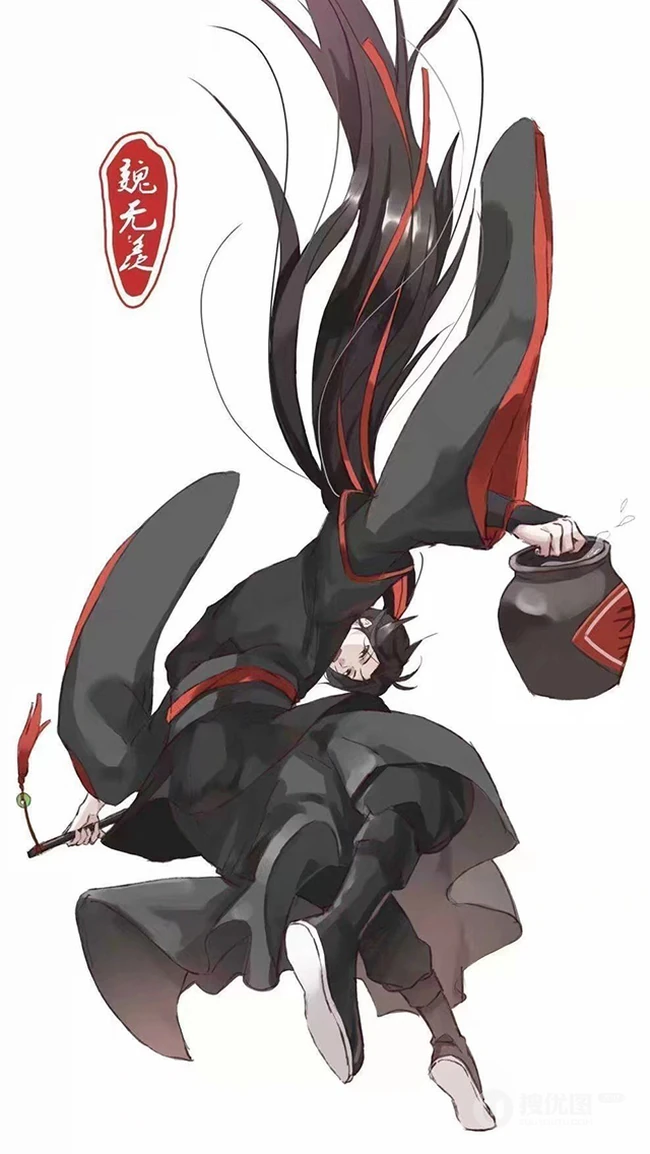 长发飘飘非常有创意的《魔道祖师》人物壁纸