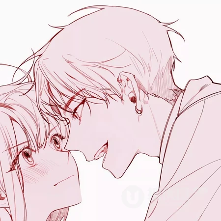 潮流一人一半男女生情侣头像图片