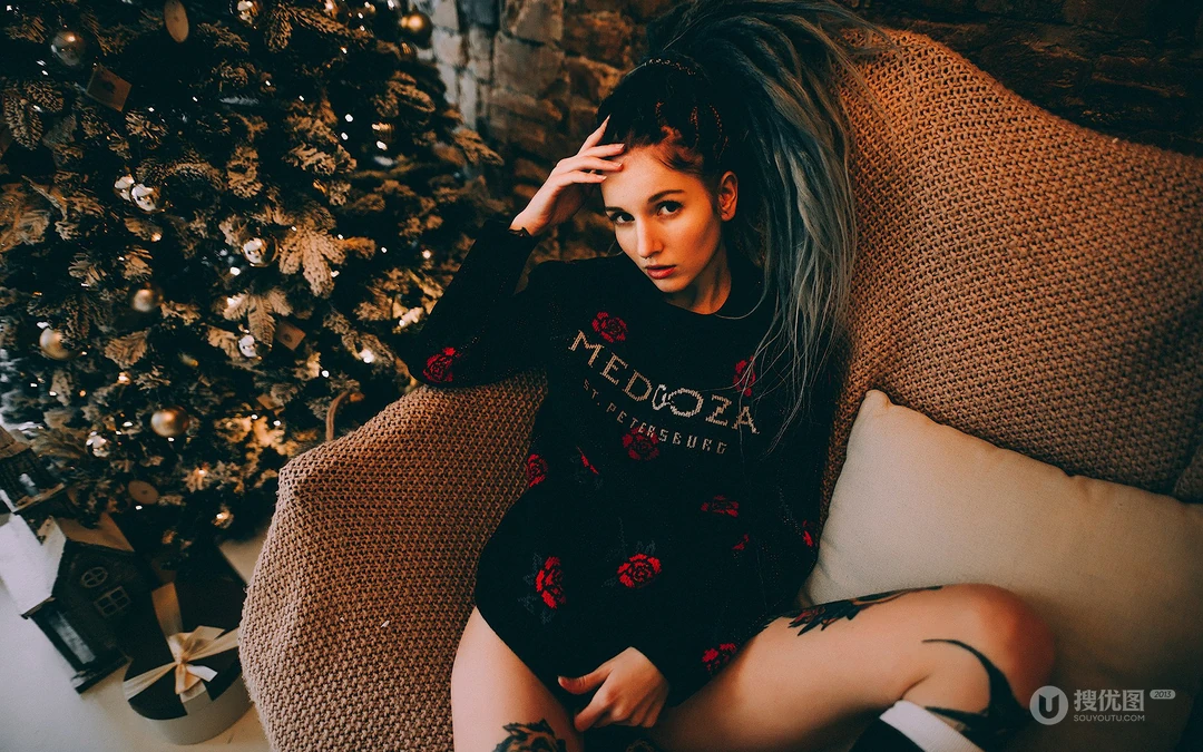 性感的圣诞欧美美女高清壁纸下载