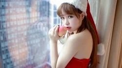 圣诞节专属壁纸，圣诞服装扮的美女们