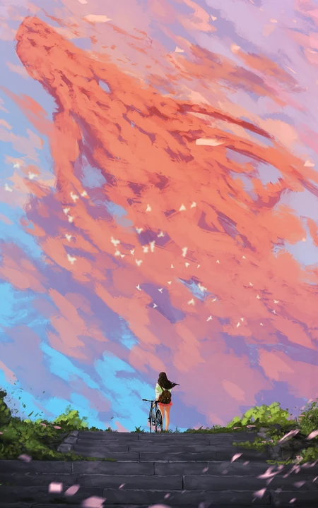 脑洞大开的奇幻插画手机壁纸图片