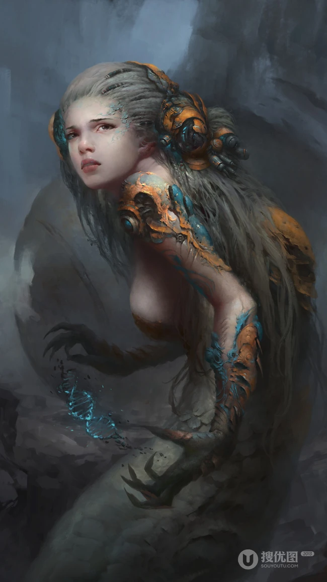 刺客，战士，兽人等奇幻动漫插画手机壁纸