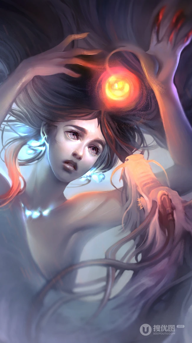 刺客，战士，兽人等奇幻动漫插画手机壁纸