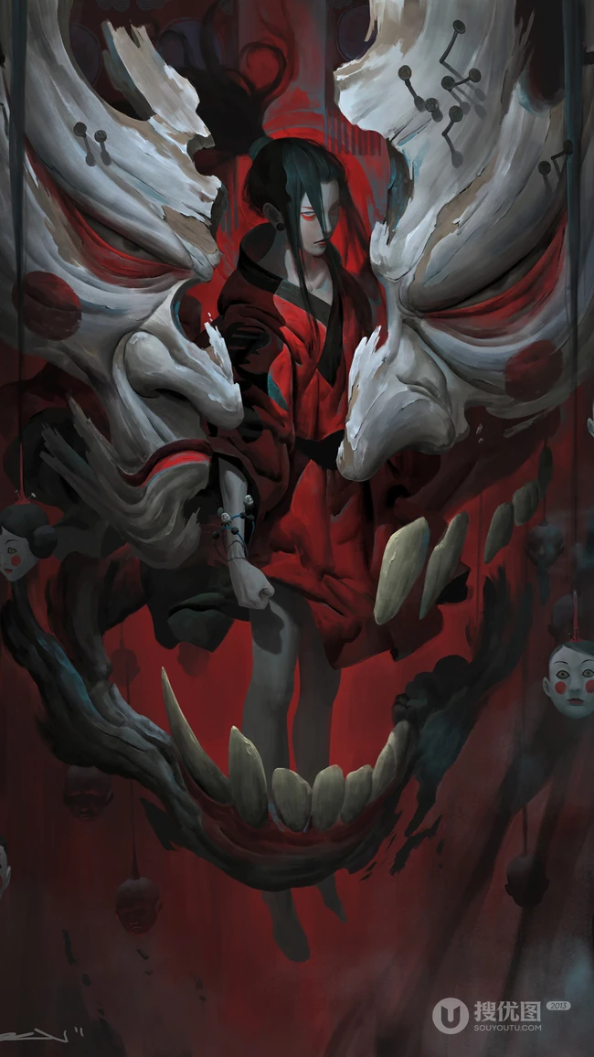 幻想艺术，艺术手法剑客战士等油画插画壁纸作品