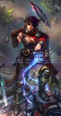 创意欧洲古代女战士，剑士等插画壁纸