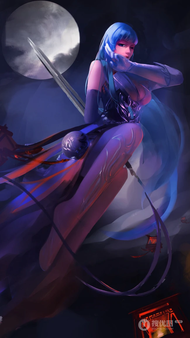 创意欧洲古代女战士，剑士等插画壁纸