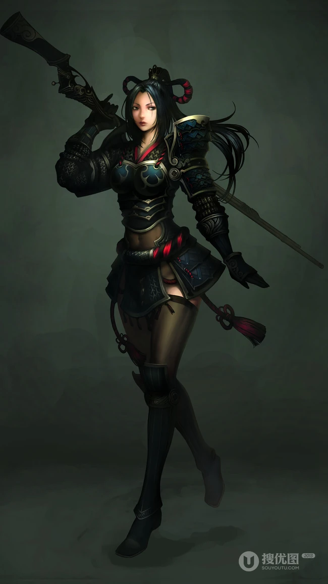 创意欧洲古代女战士，剑士等插画壁纸