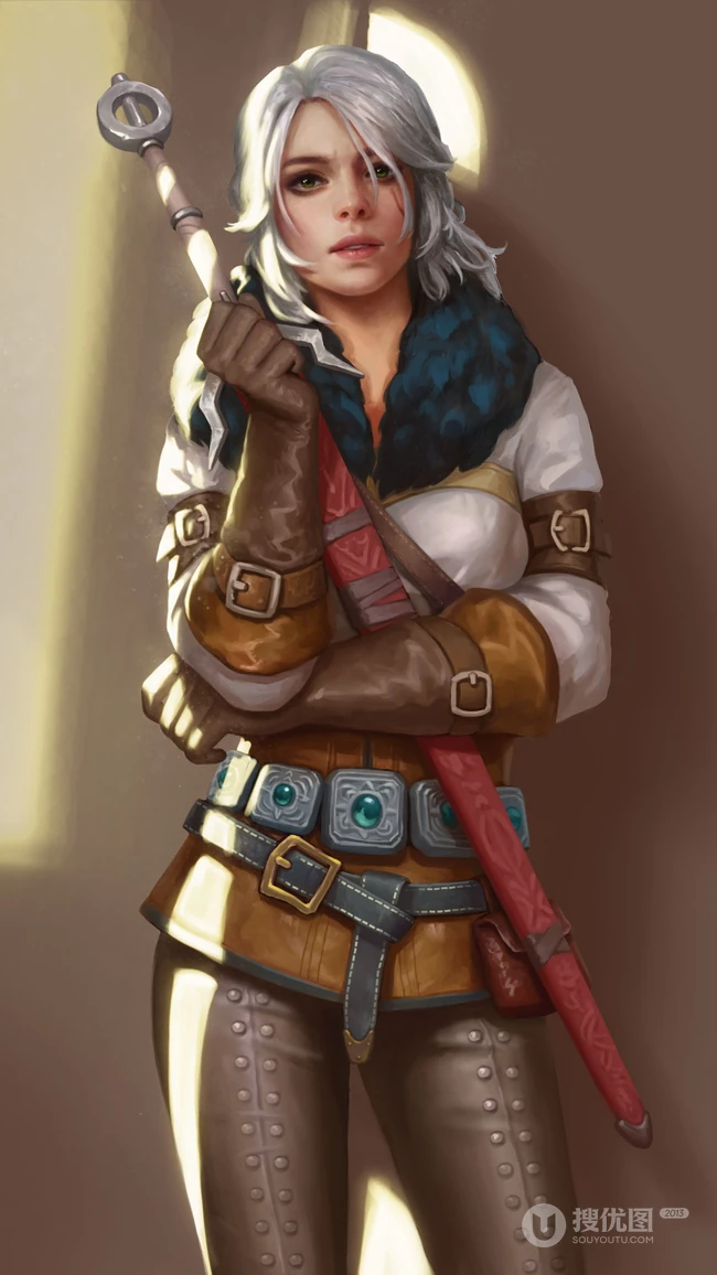 创意欧洲古代女战士，剑士等插画壁纸