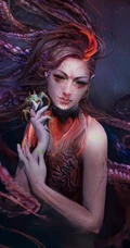 幻想派画风的动漫人物，怪兽等插画类手机壁纸六
