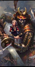 幻想派画风的动漫人物，怪兽等插画类手机壁纸六