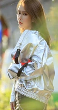线条女生模特Coral气质连衣裙，睡衣，家居服短裤写真图片集