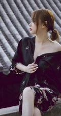 线条女生模特Coral气质连衣裙，睡衣，家居服短裤写真图片集