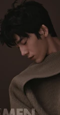 井柏然展复古忧郁一面图片，帅气造型登《ELLEMEN》写真杂志