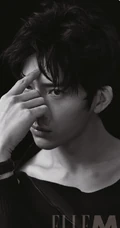井柏然展复古忧郁一面图片，帅气造型登《ELLEMEN》写真杂志