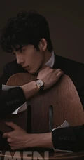 井柏然展复古忧郁一面图片，帅气造型登《ELLEMEN》写真杂志