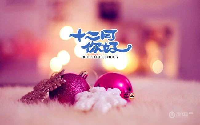 你好12月唯美图片，唯美带字雪景，雪人，静物图片