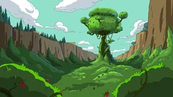 动画片《探险活宝》绿色的卡通山水场景2K高清壁纸免费下载