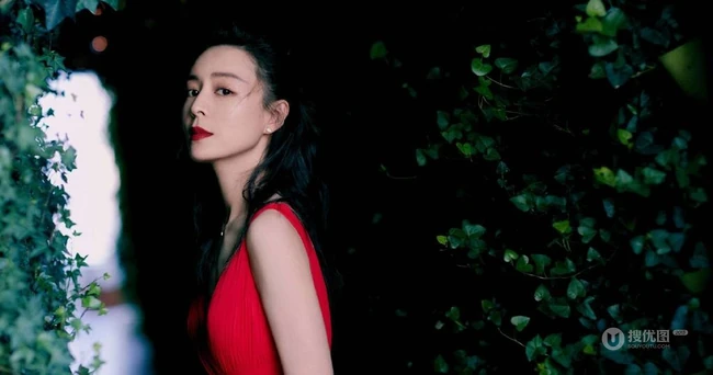 张静初肩带红裙优雅气质又动人写真美图