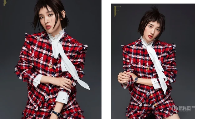 唐艺昕ICON-F时尚画报写真图片，容颜娇美，妆容精致