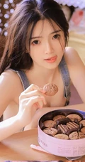 肩带牛仔裤的魅力，简约肩带牛仔裤女生室内动人写真图片